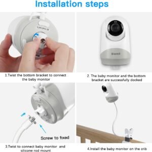 HOLACA Flexible Clip Mount for Hellobaby & Blemil Baby Monitors – Tool-Free Crib Stand - Image 4