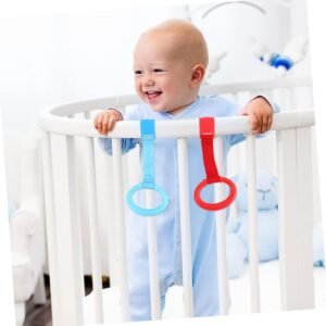 Beaupretty 4Pcs Pull Ring Bed Stand - Durable & Colorful Newborn Toys - Image 5