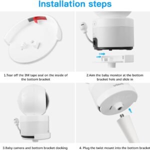 VTech VM5463 Baby Monitor Mount | No-Drill Flexible Wall Bracket - Image 5