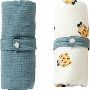 2Pcs Travel Change Mat Diaper Changing Pad Portable Infant Newborn Cotton Strong Absorbent Sheet Bed Pad Baby Essential