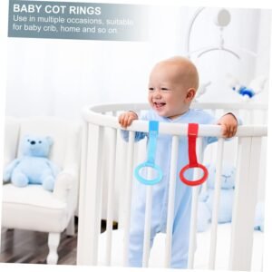 Ergonomic 4pcs Stand Up Pull Rings for Nursery Cots & Cribs - Lightweight - Image 6