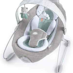 Ingenuity SmartBounce Automatic Baby Bouncer Seat with White Noise, Music, Toy Bar & 2 Plush Infant Toys, 0-6 Months Up to 20 lbs (Pemberton)