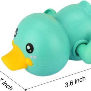 Floating Clockwork Ducks Bath Toys for Kids - 4 Pack Swimming Pool Fun - Image 3
