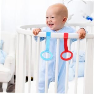 Crib Grab Rings Set of 5 - Easy Install Nursery Handles for Newborns - Image 5