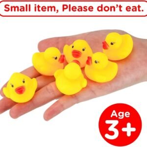 50pcs Rubber Ducky Bath Toys for Kids - Float & Squeak Mini Ducks - Image 5