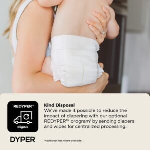 Eco-Friendly Hypoallergenic Baby Diapers - Plant-Based, Size 1 (36 Count) - Image 7