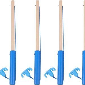 Totority Kid's Fishing Rod Toys 4Pcs Fishing Rod Toy Fishing Poles Fishing Bath Game Educational Learning Toys for Kid 24CM