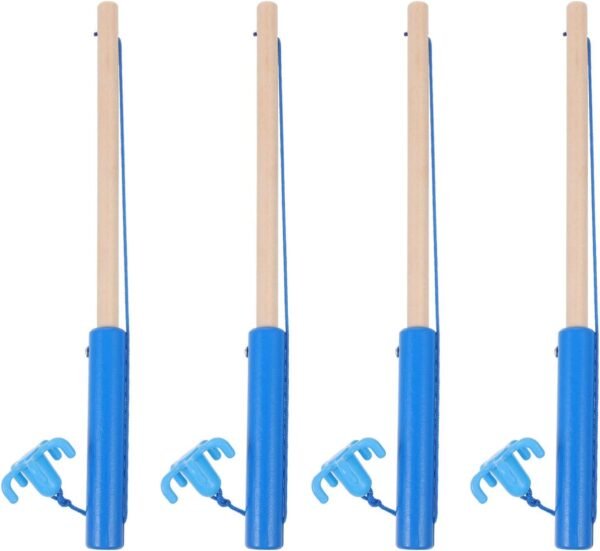 Totority Kid's Fishing Rod Toys 4Pcs Fishing Rod Toy Fishing Poles Fishing Bath Game Educational Learning Toys for Kid 24CM