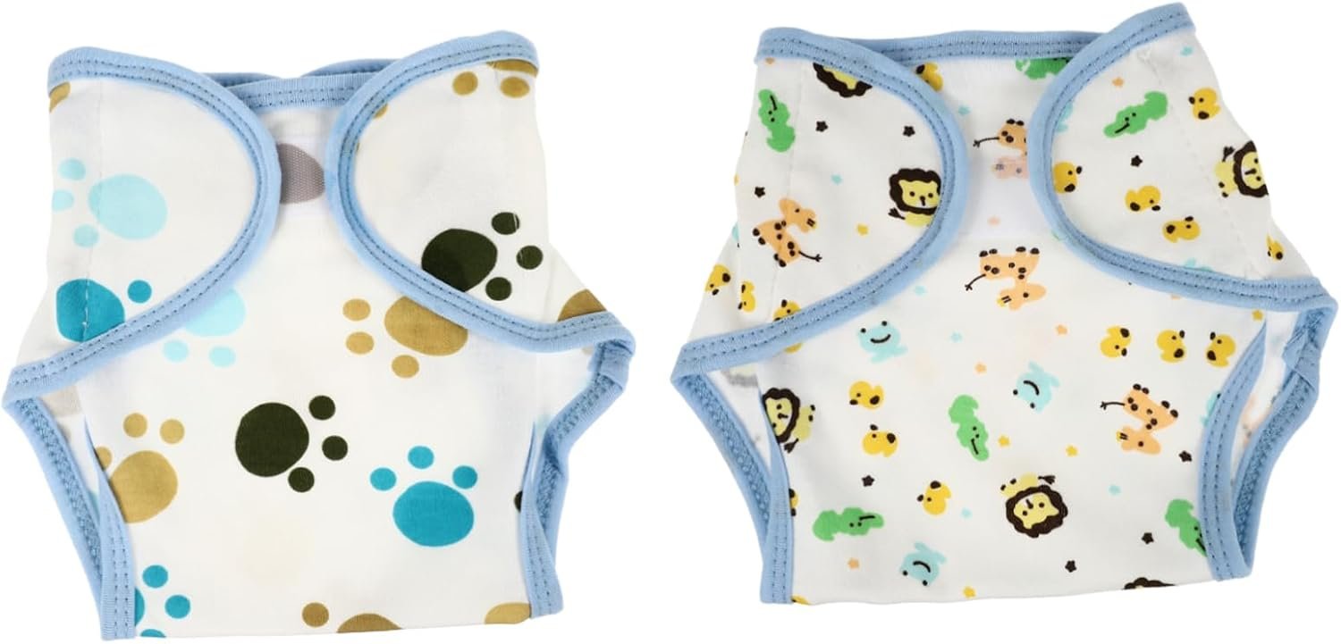 CATIEBYE 2-Pack Reusable Cotton Training Diapers