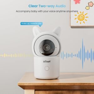 ieGeek 4.3'' Baby Monitor - Wireless, Auto Tracking, No WiFi, FHD Night Vision - Image 6