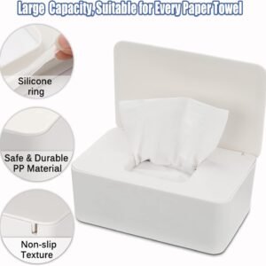 NOVWANG Large Capacity Baby Wipes Dispenser Case with Lid & Non-Slip Pad - Image 3