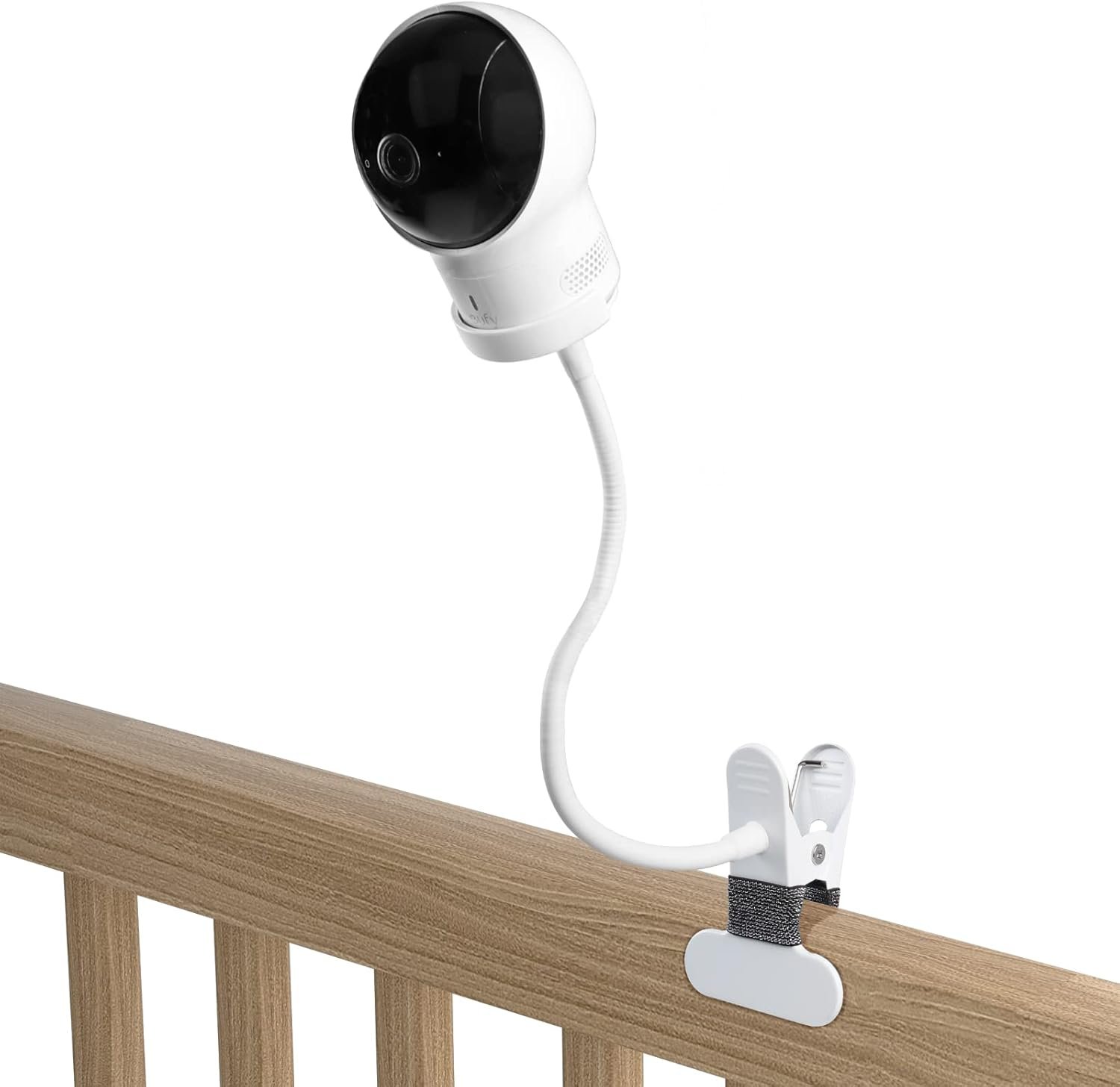 Huafly Baby Monitor Clip Mount Bracket for eufy SpaceView/S/Pro/eufy Care Baby Monitor 2 with Adapter Base,No Drilling, No Wall Damage Holder Shelf, Indoor Home Security Flexible Baby Camera Stand