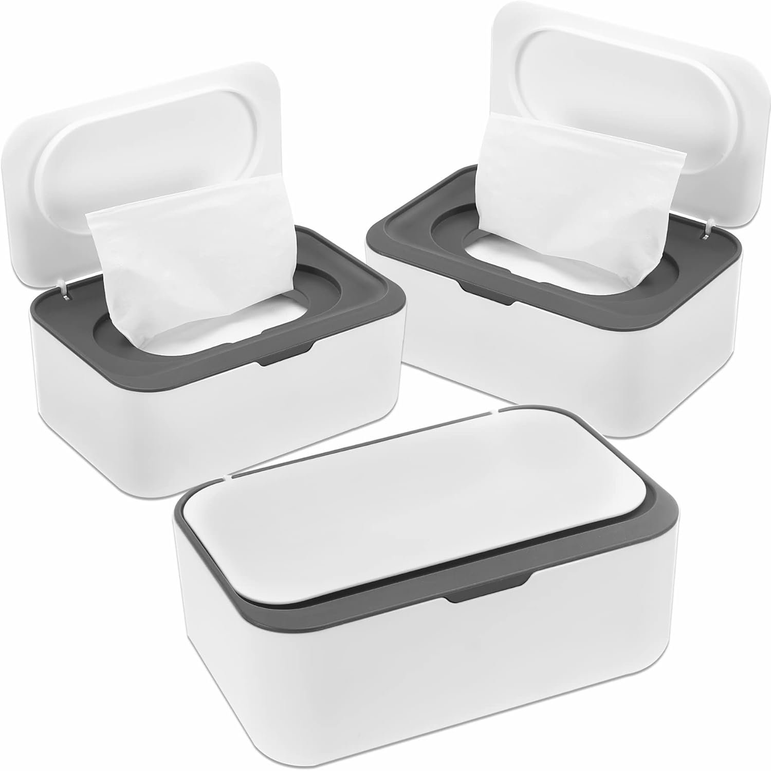 3-Pack Baby Wipes Dispenser with Lids