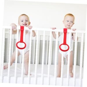 2-Pack Red Pull Rings for Newborns | Walking Assist Tools for Motor Skills - Image 8