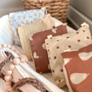 Lucky Love Labor & Delivery Bag | Essential Diaper Organizing Pouches (Cream) - Image 2