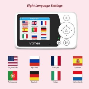 VTimes Baby Monitor with Camera & Audio | No WiFi, Night Vision, 1000ft Range - Image 4