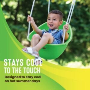 Coconut Toddler Swing by Swurfer – Safe, Comfy Outdoor Baby Swing, Green - Image 6