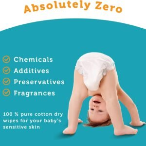 Ultra-Soft Whoopsie Wipes | Pure Cotton Dry Baby Wipes - 600 Count Pack - Image 3