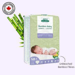 Aleva Naturals Hypoallergenic Bamboo Diapers, Newborn Size, 32 Count - Image 4