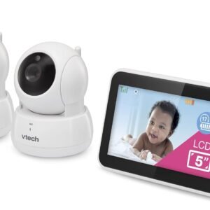 VTech VM924-2 Baby Monitor: 2 Cameras, 5" LCD, 1000ft Range, Night Vision - Image 12