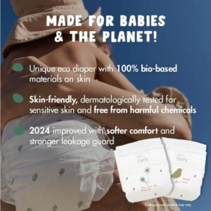 Eco by Naty Size 4 Premium Disposable Diapers - 88 Chemical-Free for Sensitive Skin - Image 3