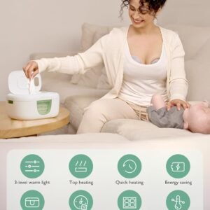 Momcozy Baby Wipe Warmer: Fast Heating, Large Capacity, 4 Temp Modes & Night Light - Image 9