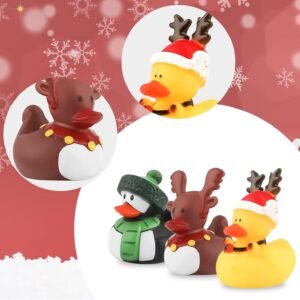 12pcs Christmas Rubber Duck Toys | Cute Holiday Ducky Gifts & Party Decor - Image 4