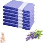 6 Pack Nappy Bin Refill Bags, Compatible with Dekor Classic Diaper Pail Refill Bags, Extra 30% Thickness Powerful Odor Eliminate Lavender Scent Newborn Essentials, Holds up to 1980 Diapers (Purple)
