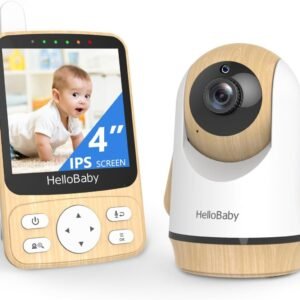 HelloBaby Baby Monitor No WiFi, High Capacity 2800mAh Battery (26H ECO Mode) with 1000ft Range,Two-Way Talk, Night Vision,Temperature Alerts, Portable and Bilingual