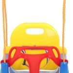 3 in 1 Toddler Swing Set, Baby Swing Anti Flip Snug Secure Detachable Kids Swing Set with Safety Belt, Adjustable Rope, Sturdy Grille Structure for Playground Indoor Outdoor