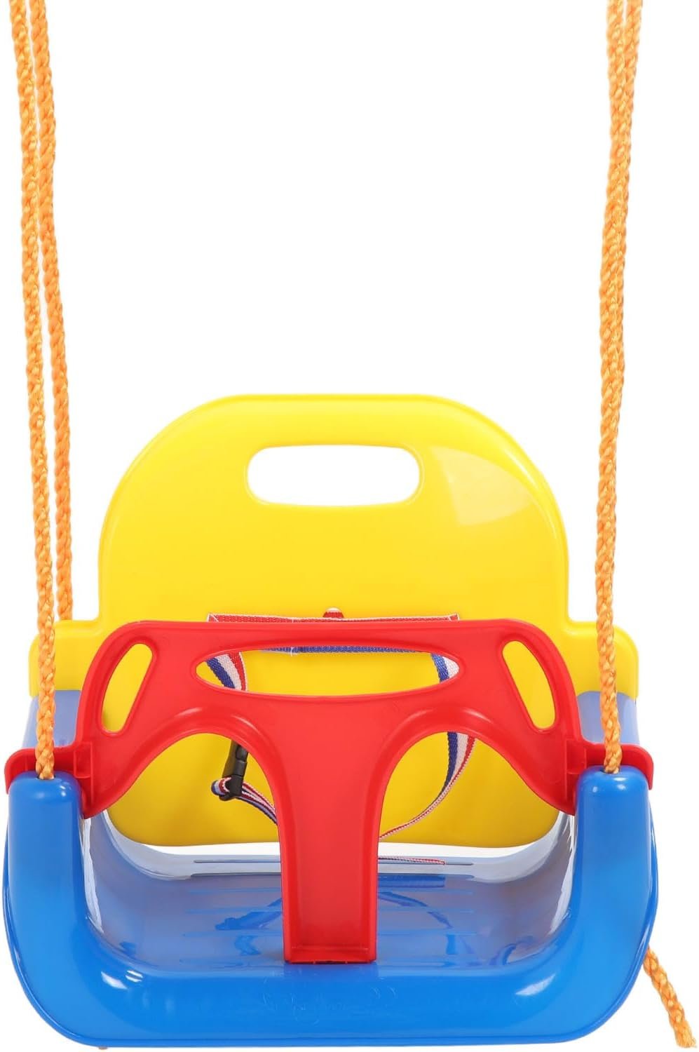 3 in 1 Toddler Swing Set, Baby Swing Anti Flip Snug Secure Detachable Kids Swing Set with Safety Belt, Adjustable Rope, Sturdy Grille Structure for Playground Indoor Outdoor