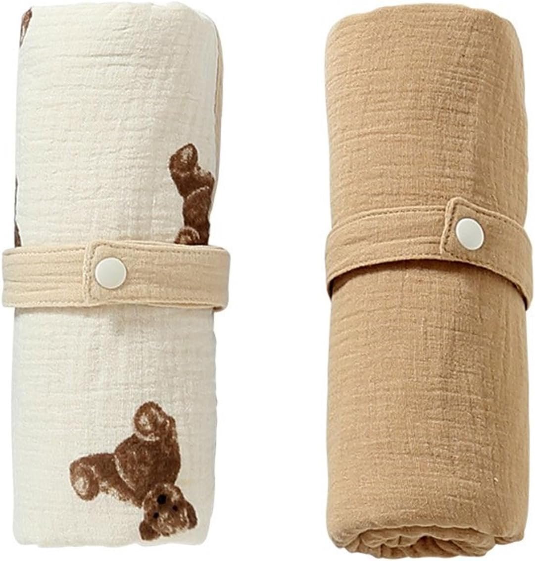 2Pcs Travel Change Mat Diaper Changing Pad Portable Infant Newborn Cotton Strong Absorbent Sheet Bed Pad Baby Essential