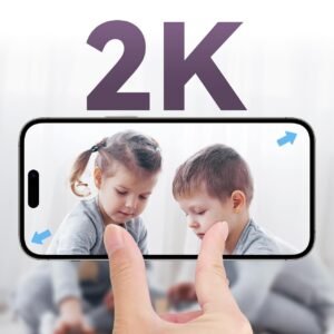 2K Smart WiFi Baby Monitor - 5" Split Screen, Night Vision & App Control - Image 6