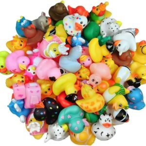 WYNAKESHU 36pcs Assorted Rubber Ducks in Bulk, Multicolor Plastic Bath Toys for Baby, Toddler, Kid, Bath Time, Jeep Ducking, Stocking Stuffers