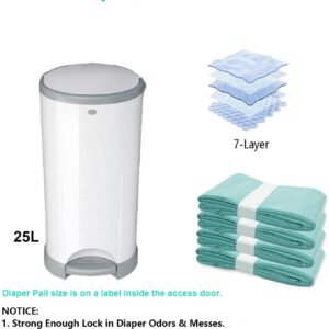 4 Pack Lavender Nappy Bin Refill Bags for Dekor PLUS Diaper Pail - Image 2