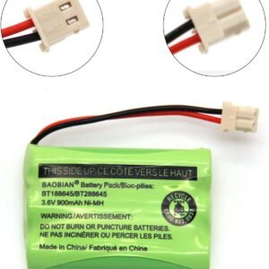 BAOBIAN 3.6V 900mAh Ni-MH Battery Pack for VTech & Motorola Baby Monitors - Image 2