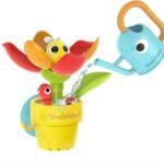 Yookidoo - Peek-A-Bee Flower Tub - Baby Bath Toy - Garden Theme - Flower Pot with Worm – Chain Reaction of Fun - PBA Free - Bath Time Play - from 18 Months Old - 40221