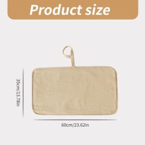 Portable 2-Piece Cotton Diaper Changing Mat Set for Infants & Toddlers - Image 7