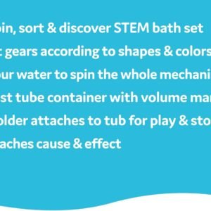 Yookidoo Spin 'N' Sort Water Gear Bath Toy for Kids - Sensory Fun! - Image 5