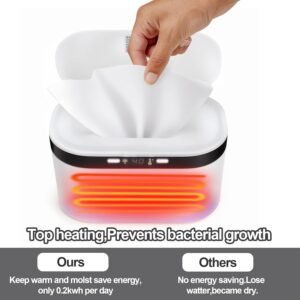 Baby Wipe Warmer with Night Light | Large Capacity & 5 Temp Settings - Image 7