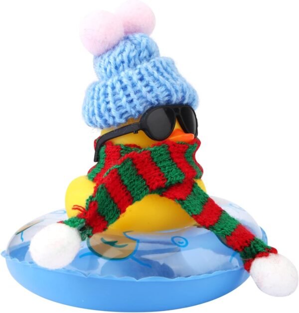 Winter Style Rubber Duck Car Ornament