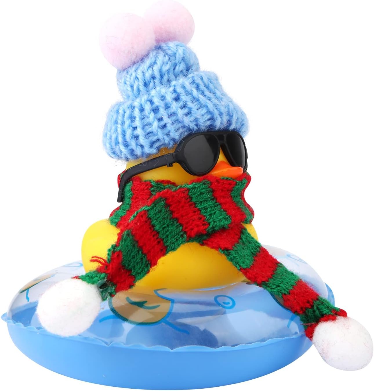 Winter Style Rubber Duck Car Ornament