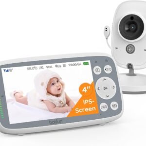 BOIFUN Baby Monitor No Wi-Fi, 4'' 3X Zoom Display, Video Baby Monitor Camera, IPS 720p Wireless (Moniteur Bébé)