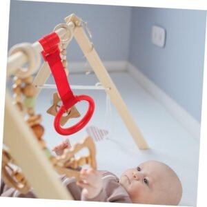8pcs Colorful Crib Pull Rings - Durable Lightweight Training Tools - Image 3