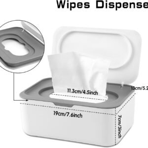 3-Pack Baby Wipes Dispenser with Lids | Refillable Sealing Containers - Image 2