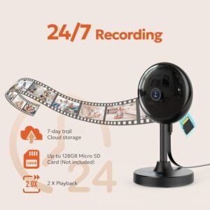 Owltron 2K Indoor Security Camera for Baby, Pets & Elders | WiFi, Night Vision, 2-Way Audio, Motion Detection, Alexa Compatible - Image 7