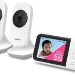 VTech VM819-2 Baby Monitor, 2.8” Screen, 2 Cameras, 1000ft Range, Night Vision, 2-Way Audio, Temperature Sensor, Lullabies, Secured Transmission No WiFi