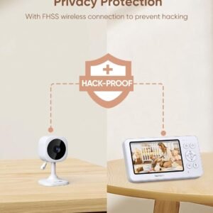 Bonoch 4.3" Baby Monitor - 720p Video, No WiFi, 2-Way Audio, Night Vision - Image 5