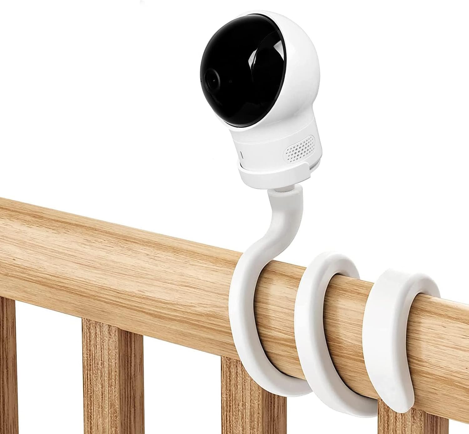 OWOKISO Flexible Twist Mount for Eufy Spaceview E110, Spaceview Pro Baby Monitor E210 and Eufy Wi-Fi Baby Monitor 2, Baby Camera Mount for Crib, Shelf – Adjustable Holder for Optimal View