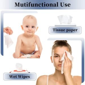 2-Pack Baby Wipes Dispenser & Storage Box - Refillable, Sealable, Blue & Orange - Image 5